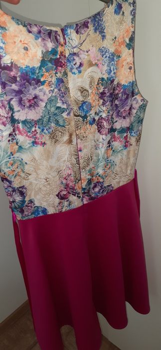 Rochie roz cu imprimeu