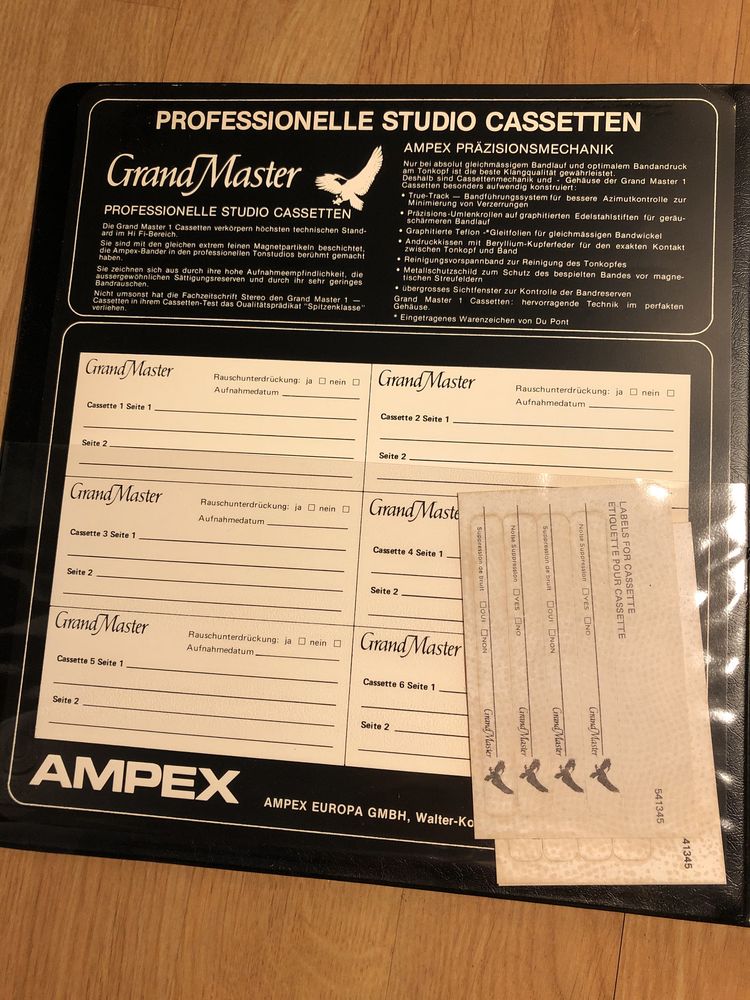 Ampex Grand Master album casete audio