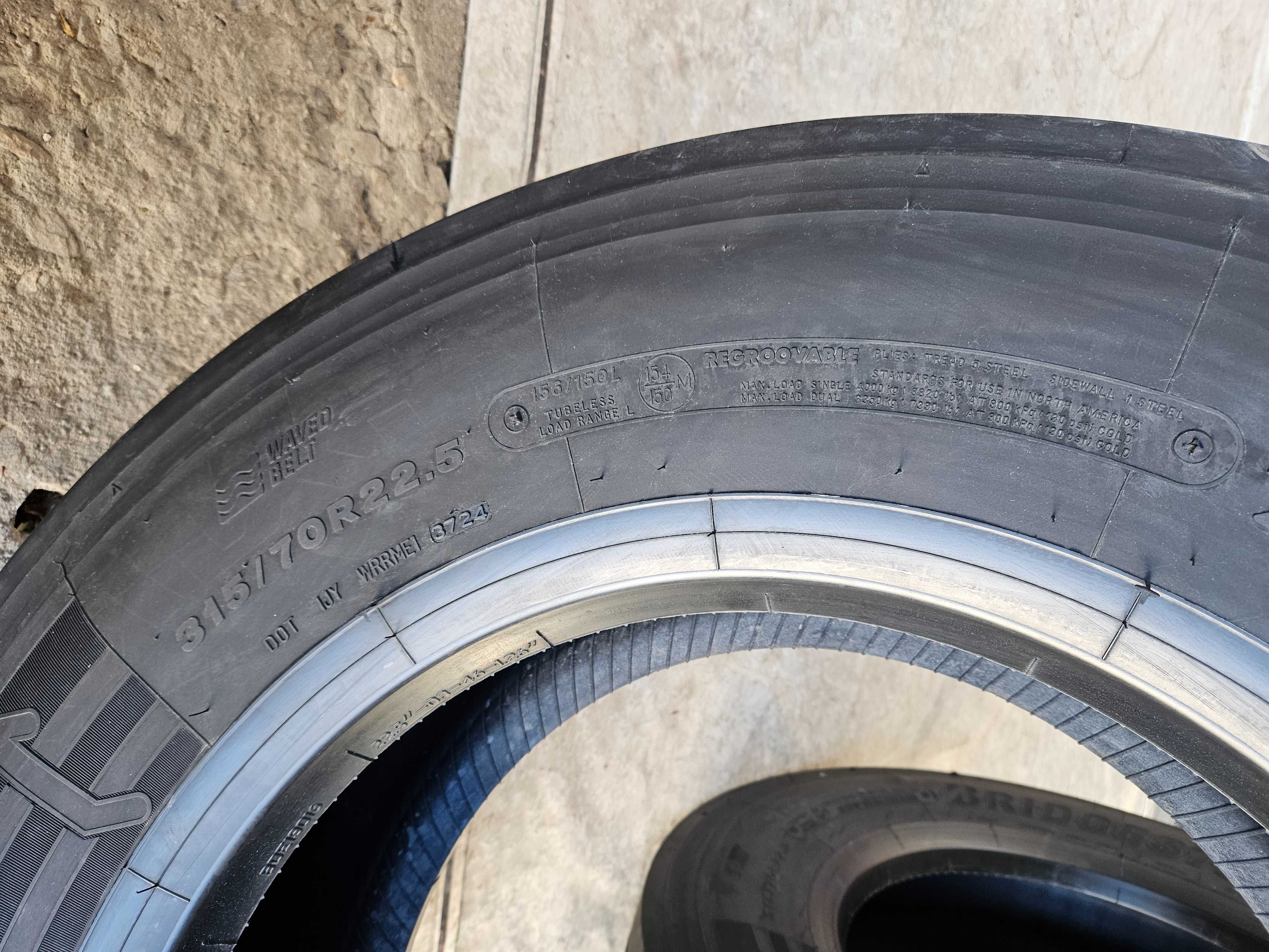 2 Нови предни гуми 315/70 R22.5 Bridgestone Duravis R-Steer002 DOT3724