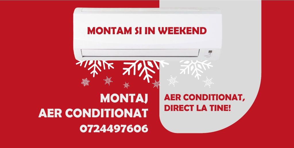 Montaj aere conditionate 9000/12000 btu 600 lei suporti Aci