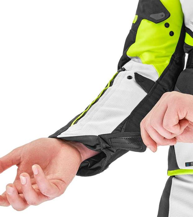 Мъжко текстилно мото яке SHIMA DUNE Fluo/White,протектори,вентилация