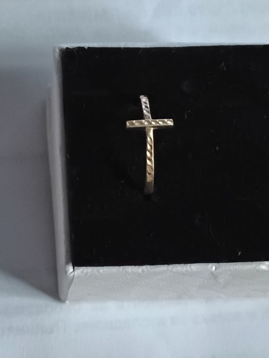 Гръцки златен пръстен Кръст 14 карата
