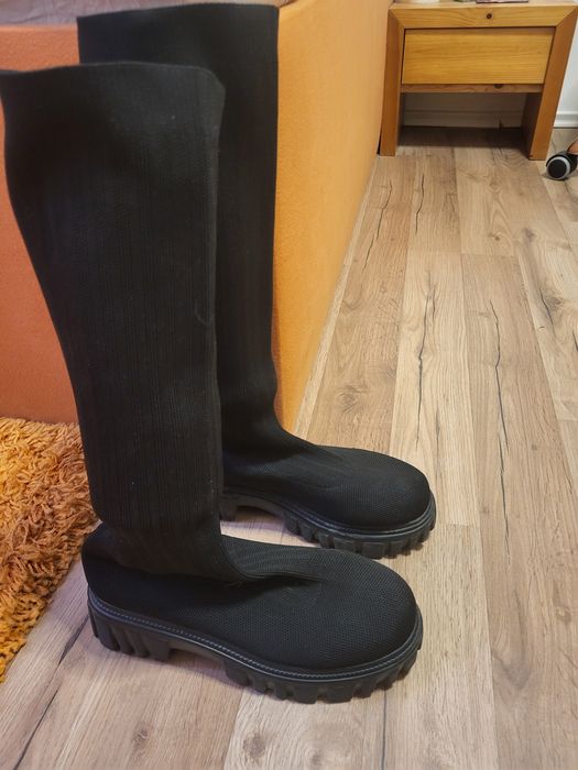 Високи дамски ботуши тип "чорап" 39 номер