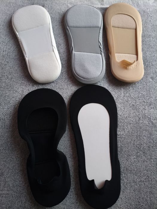 Șosete invizibile  Set 4 perechi, anti-alunecare, pentru balerini