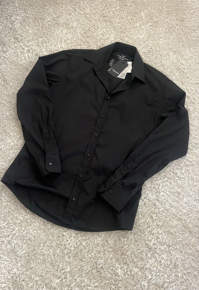 TEODOR Techno Shirt черна мъжка риза New Season