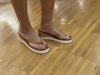 Reducere 25%-Sandale platforma piele 39 naturala toval stil sayonara