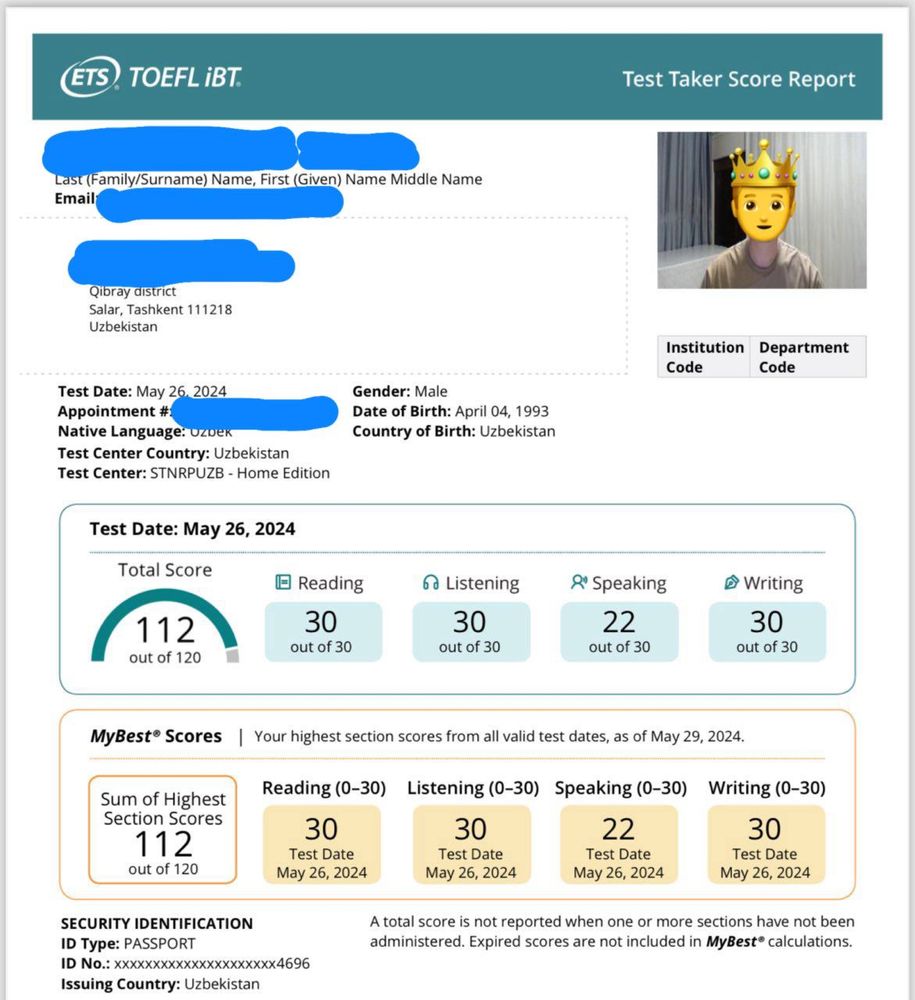 TOEFL iBT imtihonidan sertifikat olishda yordam beramiz!
