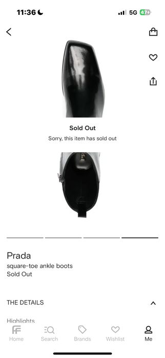 Prada Square-Toe ankle boots men