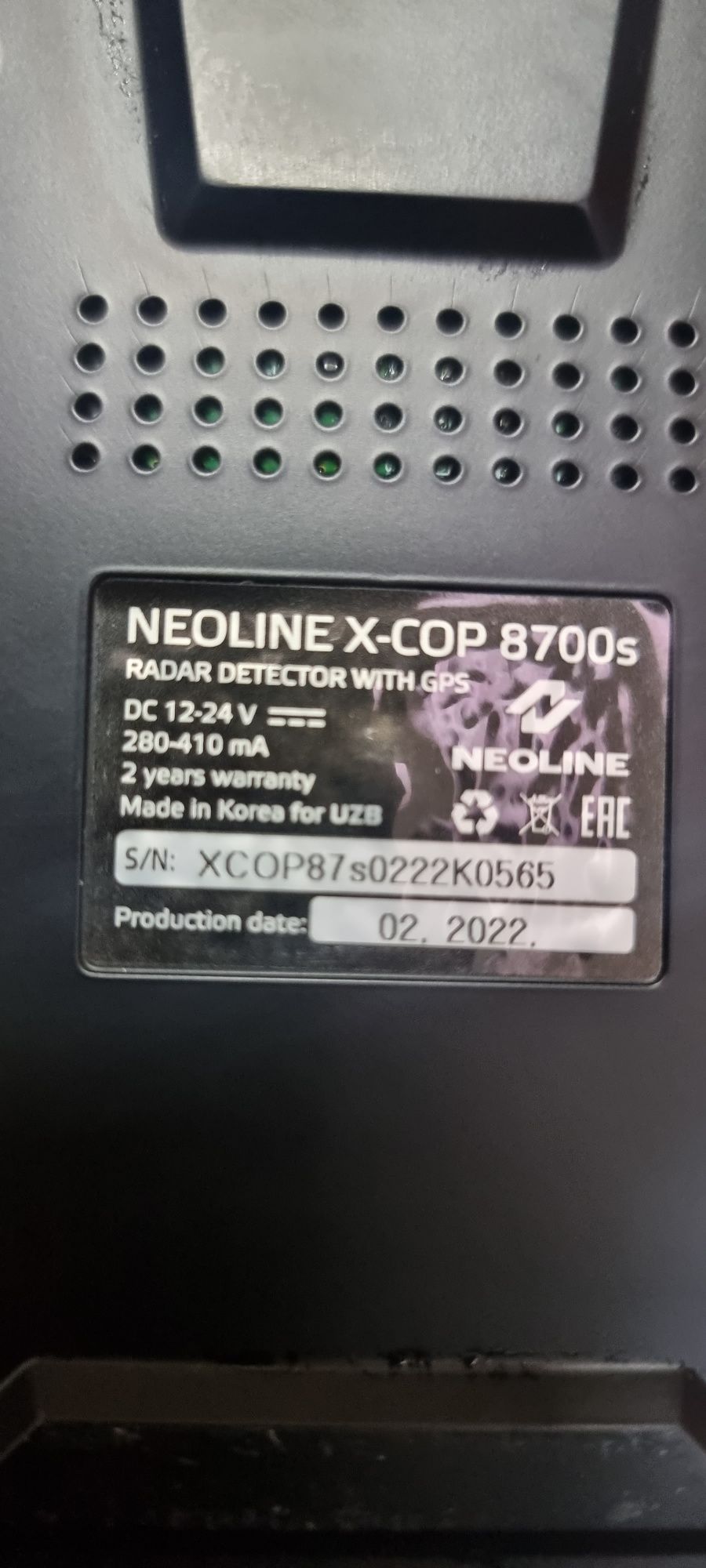 NEOLINE Xcop 8700s kam  ishltigan idyal xolatda radar antiradar