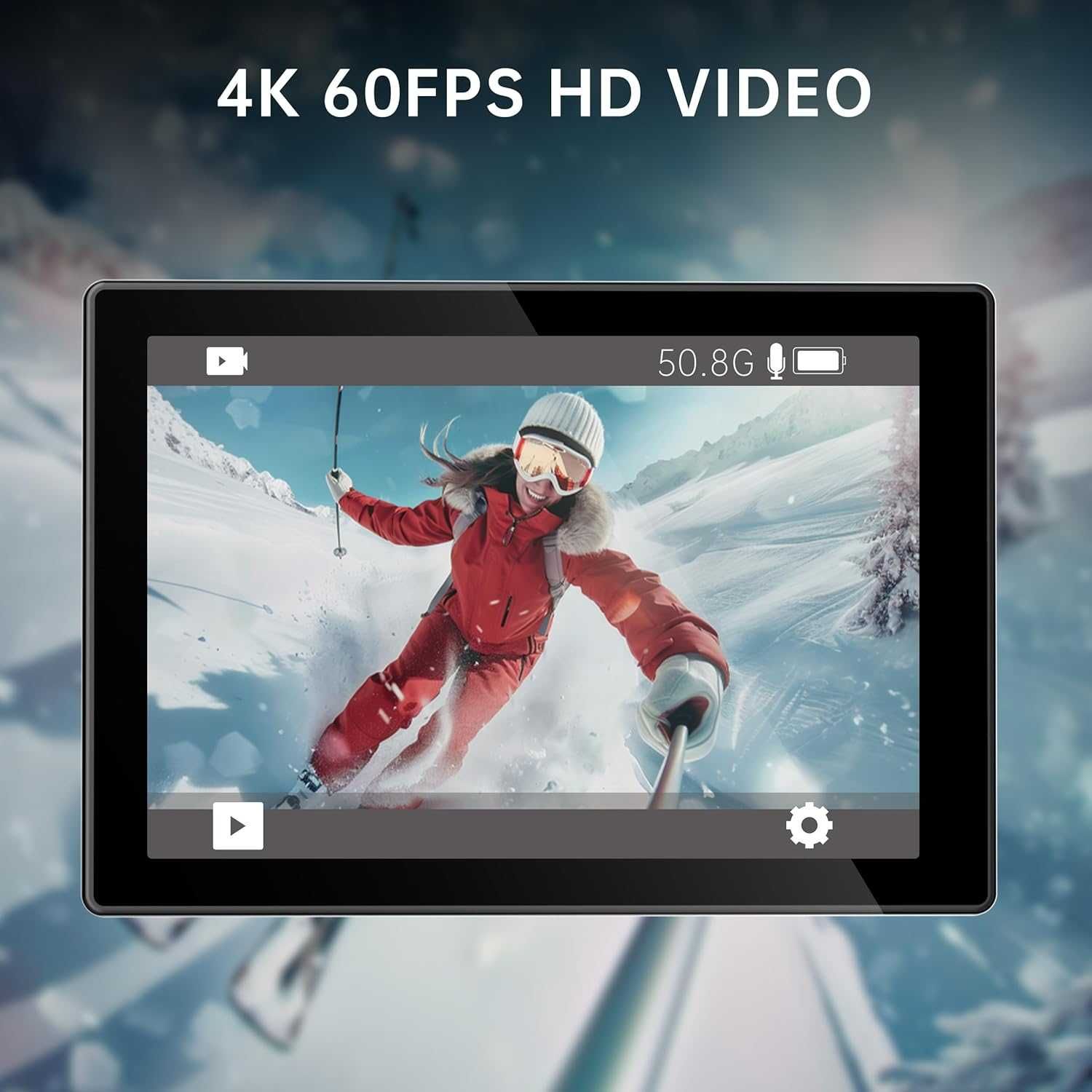 4K 30MP водоустойчива екшън камера с  WiFi дистанционно управление