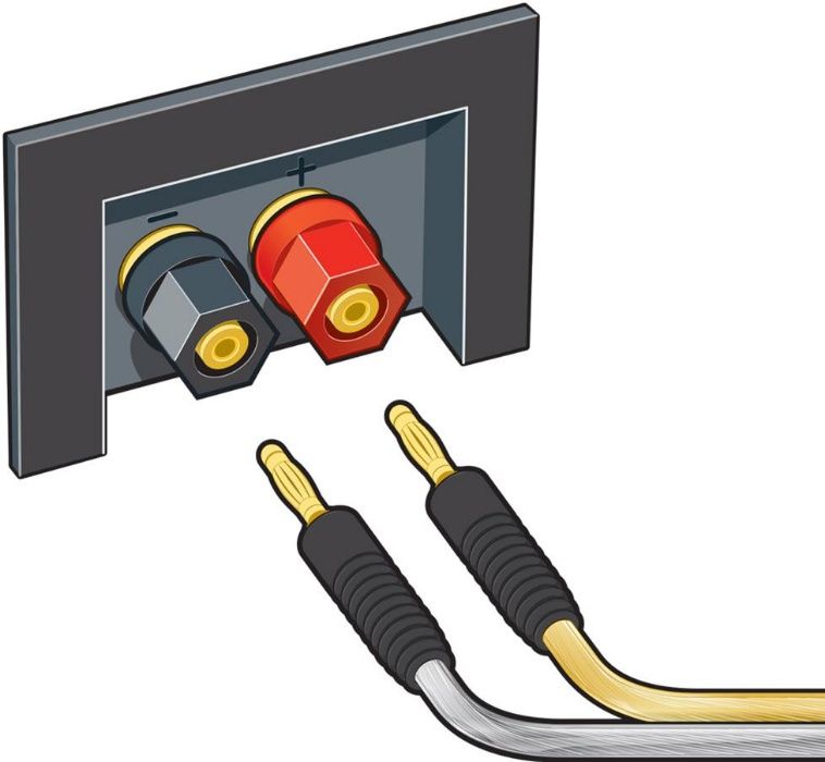 Conectori ( mufa audio , mufe boxe ) Nakamichi tip banana -set 8 buc.