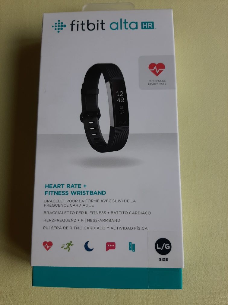 Фитнес гривна Fitbit Alta HR, Black L