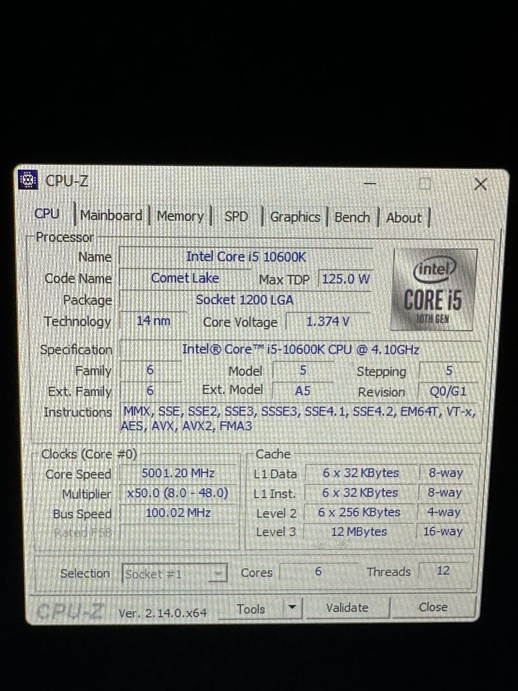 Gaming PC Intel Core i5-10600k 1TB HDD Radeon RX6600XT 16GB Ram