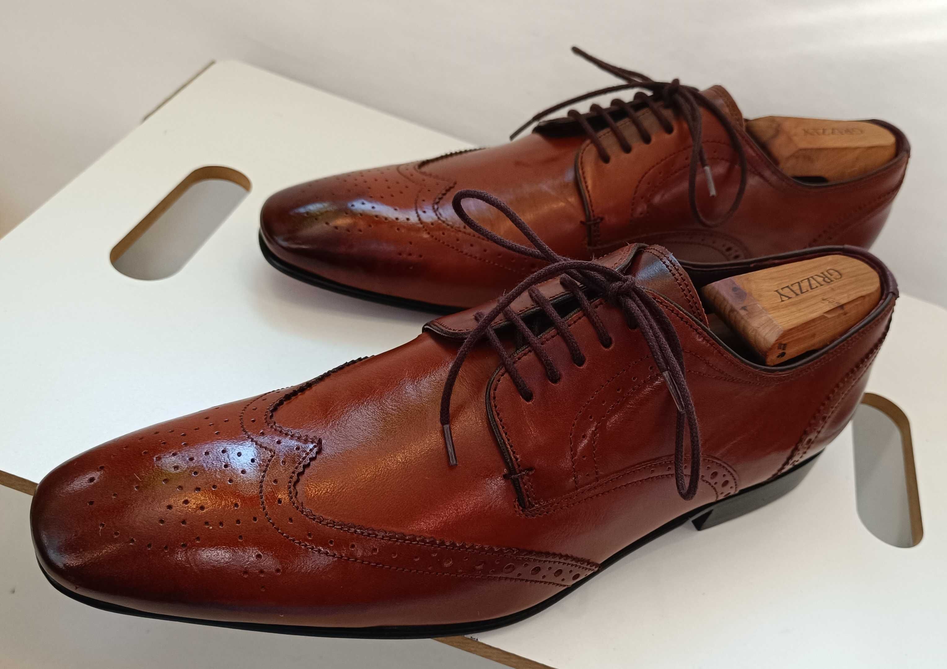 Pantofi derby 41.5 42 brogue Ted Baker London NOI piele naturala moale