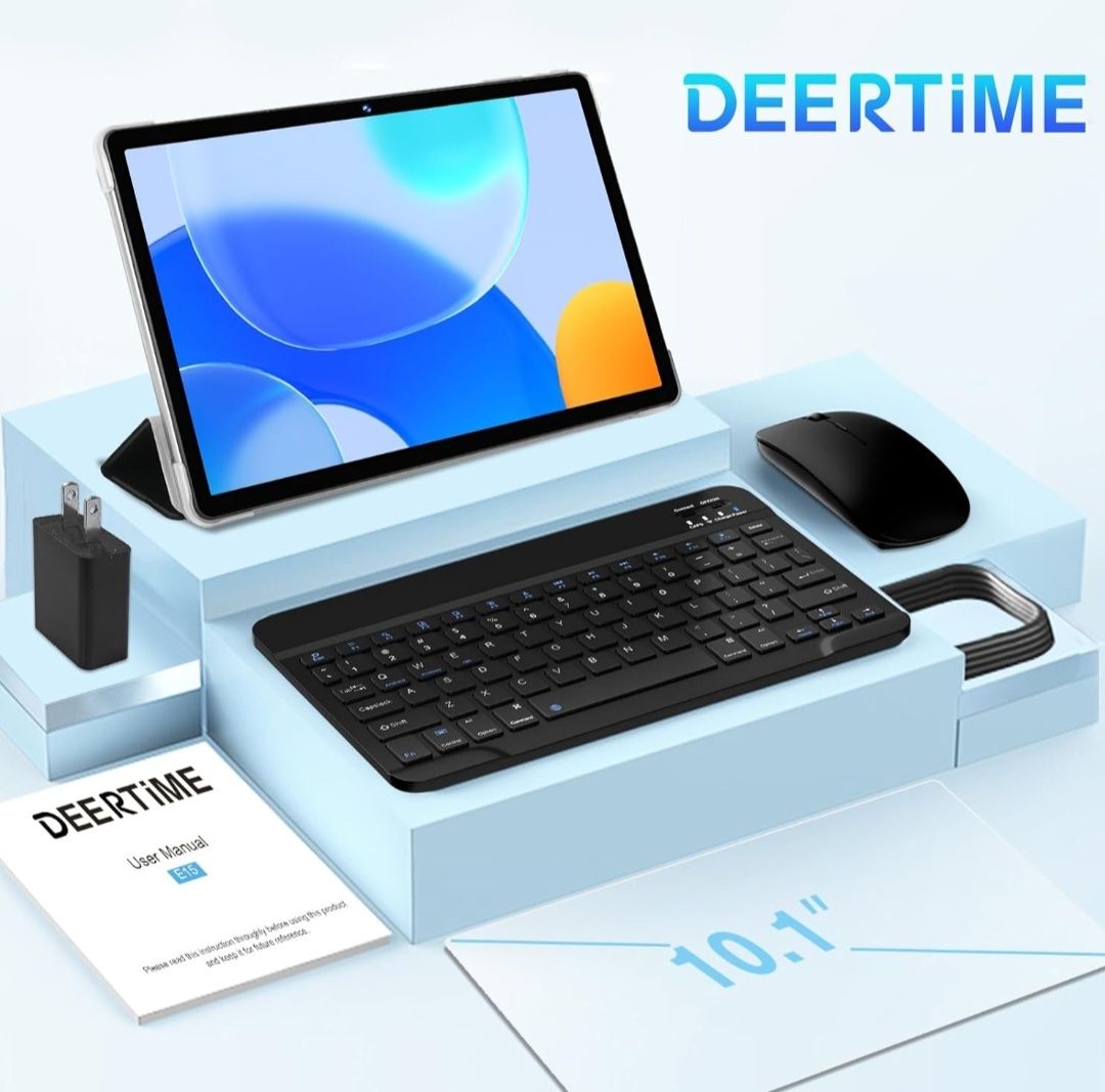 DEERTime E15 Таблет с Android 14 10,1 инча, 20GB RAM 128GB ROM 1TB Exp