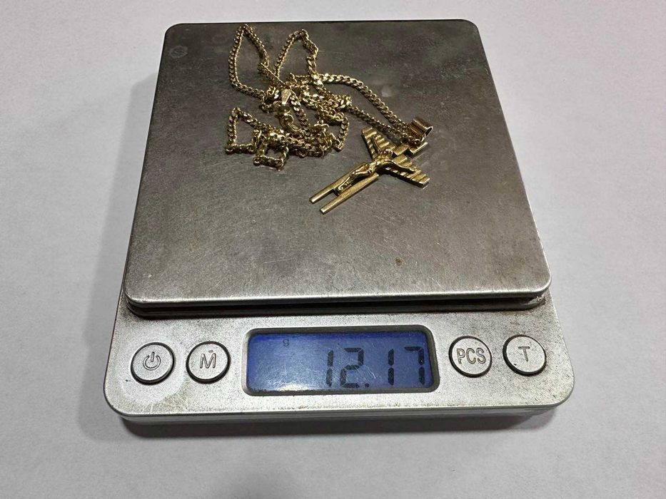 Златен синджир с кръст 14к, 12,17гр