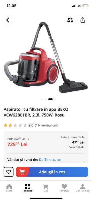 Vand aspirator Beko
