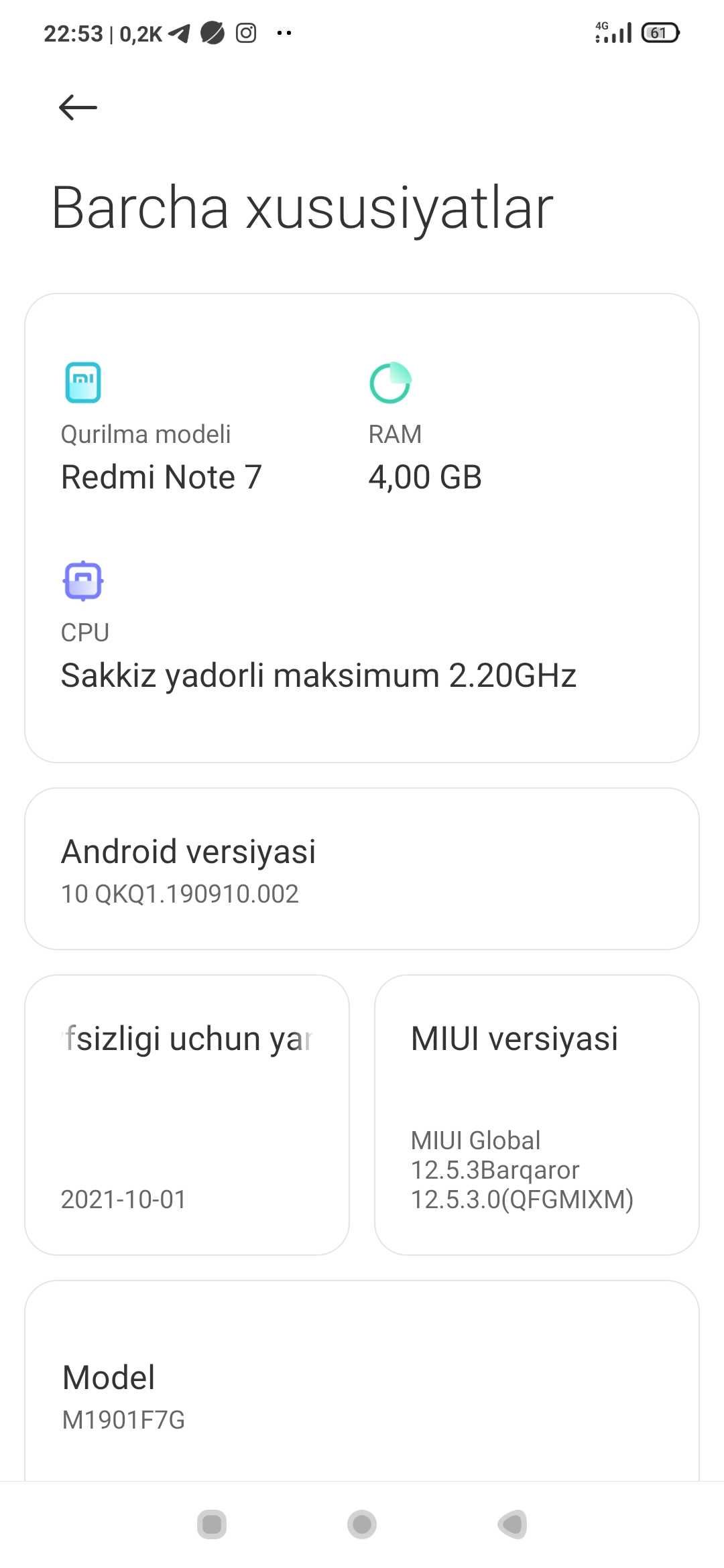 Redmi not 7 (64)⁴