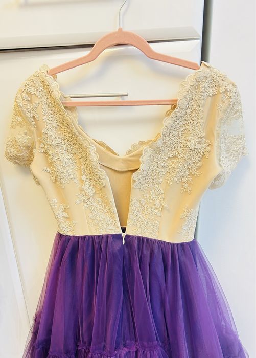 Rochie de ocazie, dantela si tul