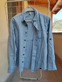 Мъжка риза Decathlon Chemise ml arp 100 uni blue - L размер