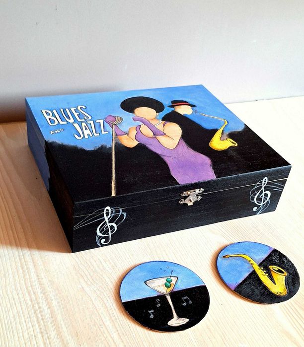 Кутия за чай , кутия за бижута " Jazz and Blues "