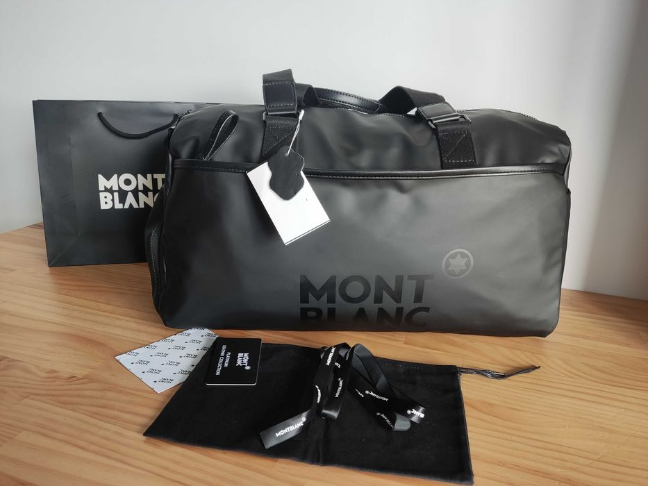 In stoc voiaj, geanta sport Mont Blanc, piele