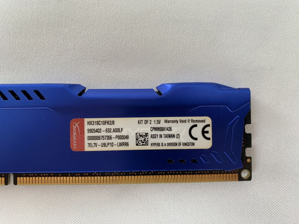 Kit memorie Ram HyperX Fury Black 16 GB DDR3 1866 MHz blue