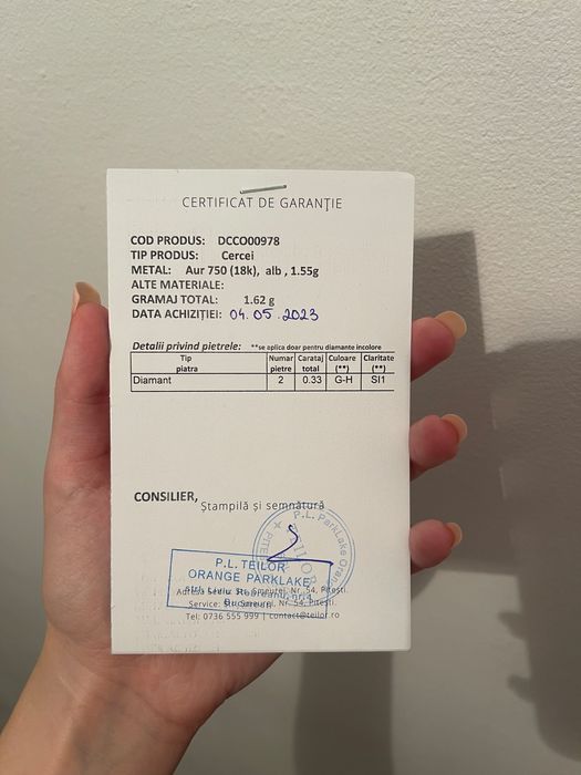 Cercei cu diamante TEILOR