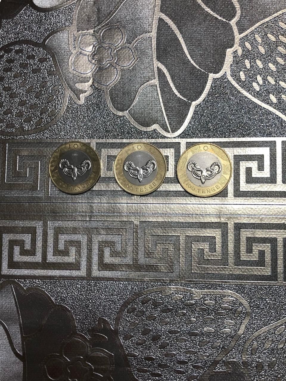 Коллекционные монеты тенге с нами налом 100 тенге