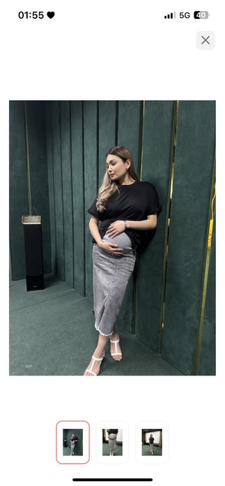 Джинсовая юбка доя беременных