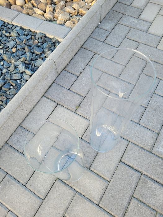 Vaza sticla tip cilindru, H 40 si 50cm, D =12