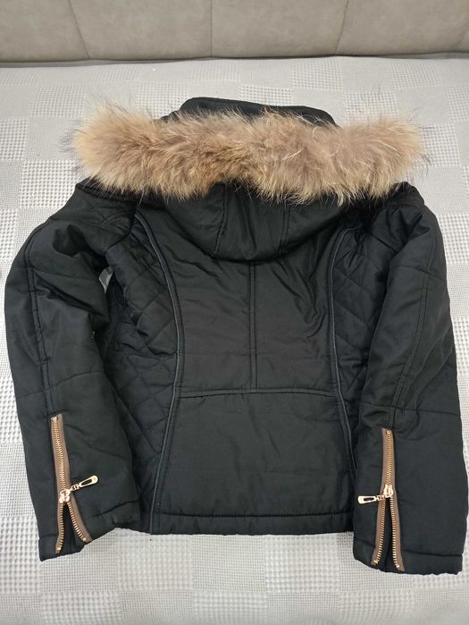 Зимно яке с естествен косъм