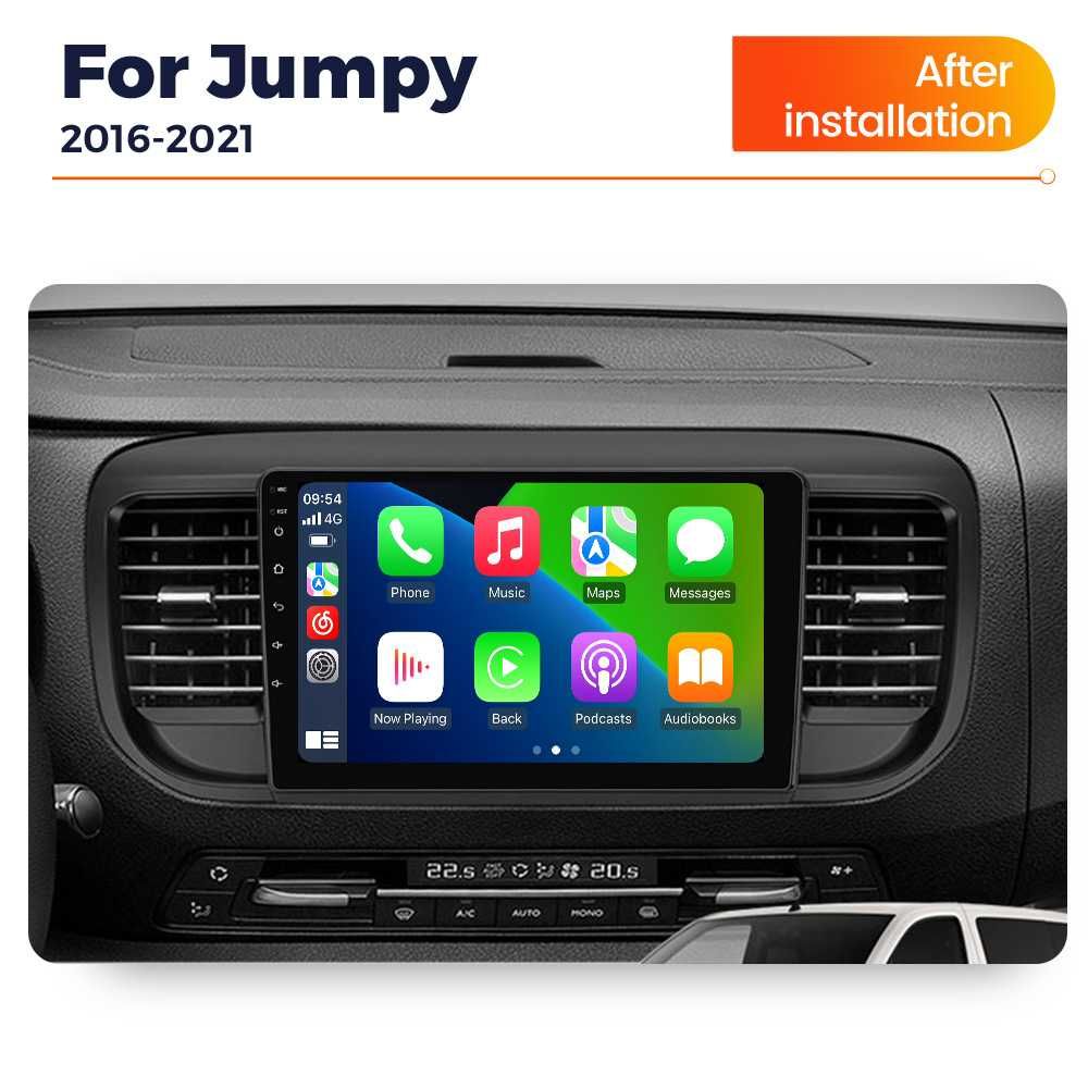 NAVIGATIE Android 13 Toyota ProAce Citroen Jumpy 1/8 Gb CarPlay CAMERA