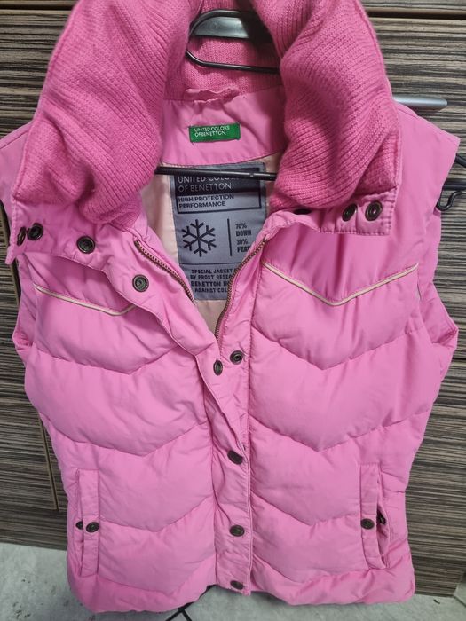 Benetton елек грейка с гъши пух xs