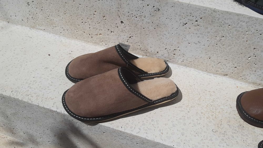 Papuci din blană naturală bărbătești