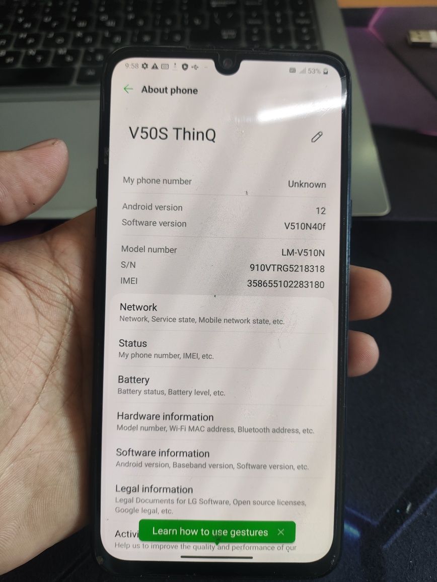 LG V50S Thing Q  8/256