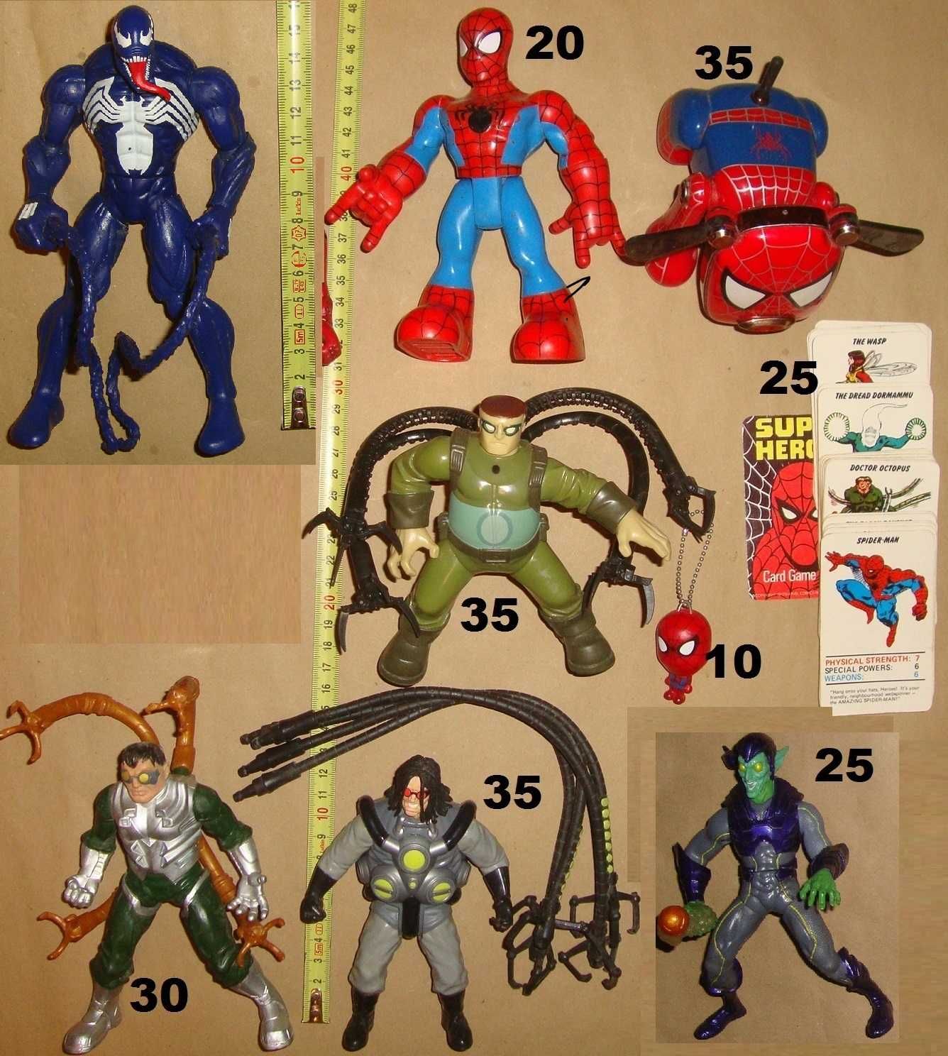 Figurine Vintage Spiderman, XMen Avengers Marvel Super eroi etc.