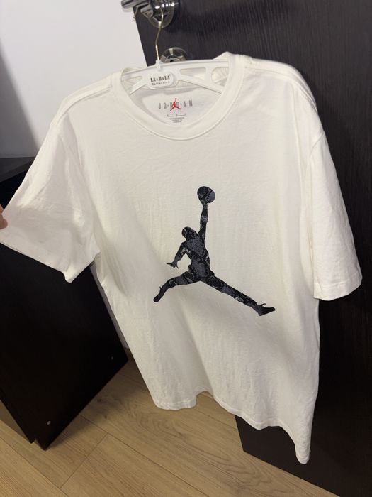 Tricou Air Jordan Jumpman-Marimea M, Alb Barbati