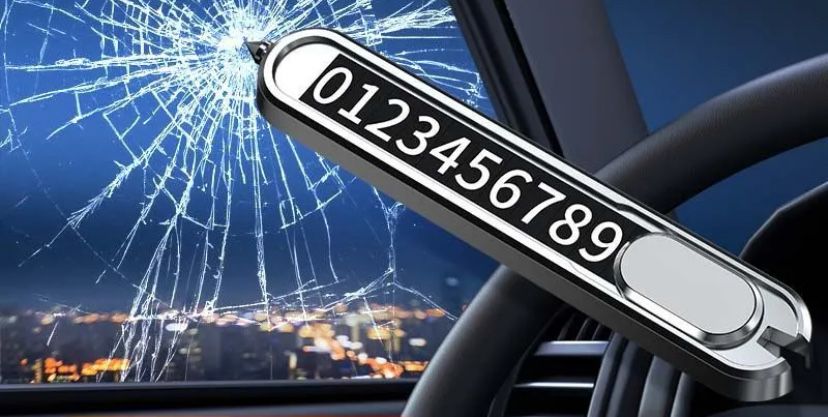 Автовизитка парковочная 3 в 1 металлическкя