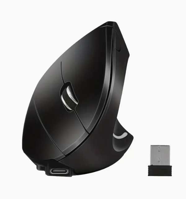 Стильная Черная 2.4G Беспроводная Игровая Мышь - Перезаряжаемая,