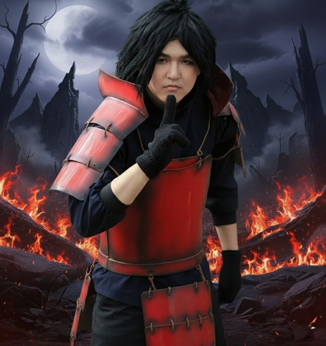 Косплей на Учиху Мадару из аниме Наруто