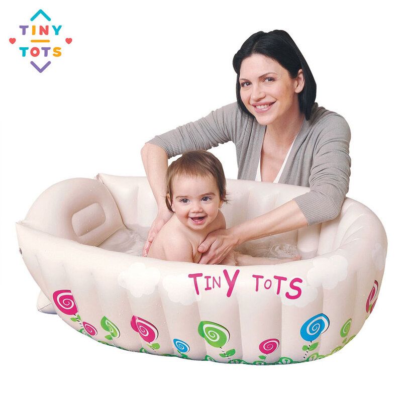 Tiny Tots Бебешка надуваема вана с температурен индикатор