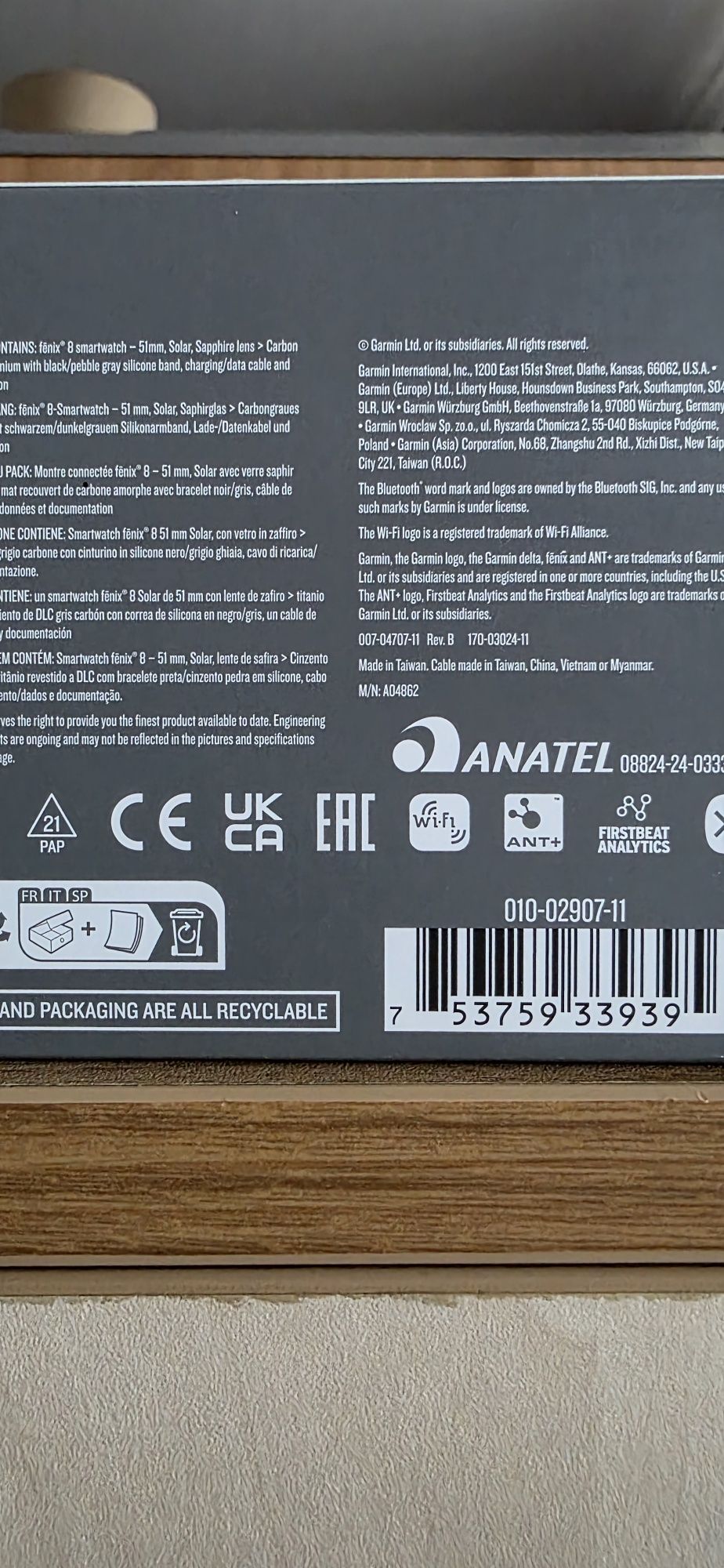 Нов! Garmin fenix 8 51mm solar