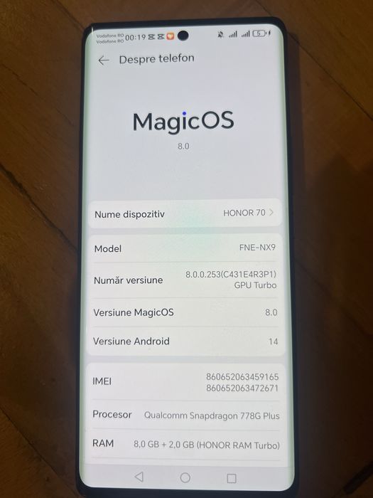 Honor 70 256gb 8g ram