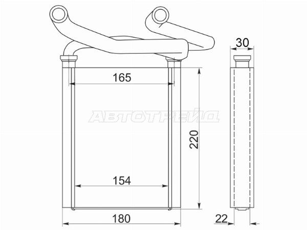 Радиатор отопителя салона Toyota Allex