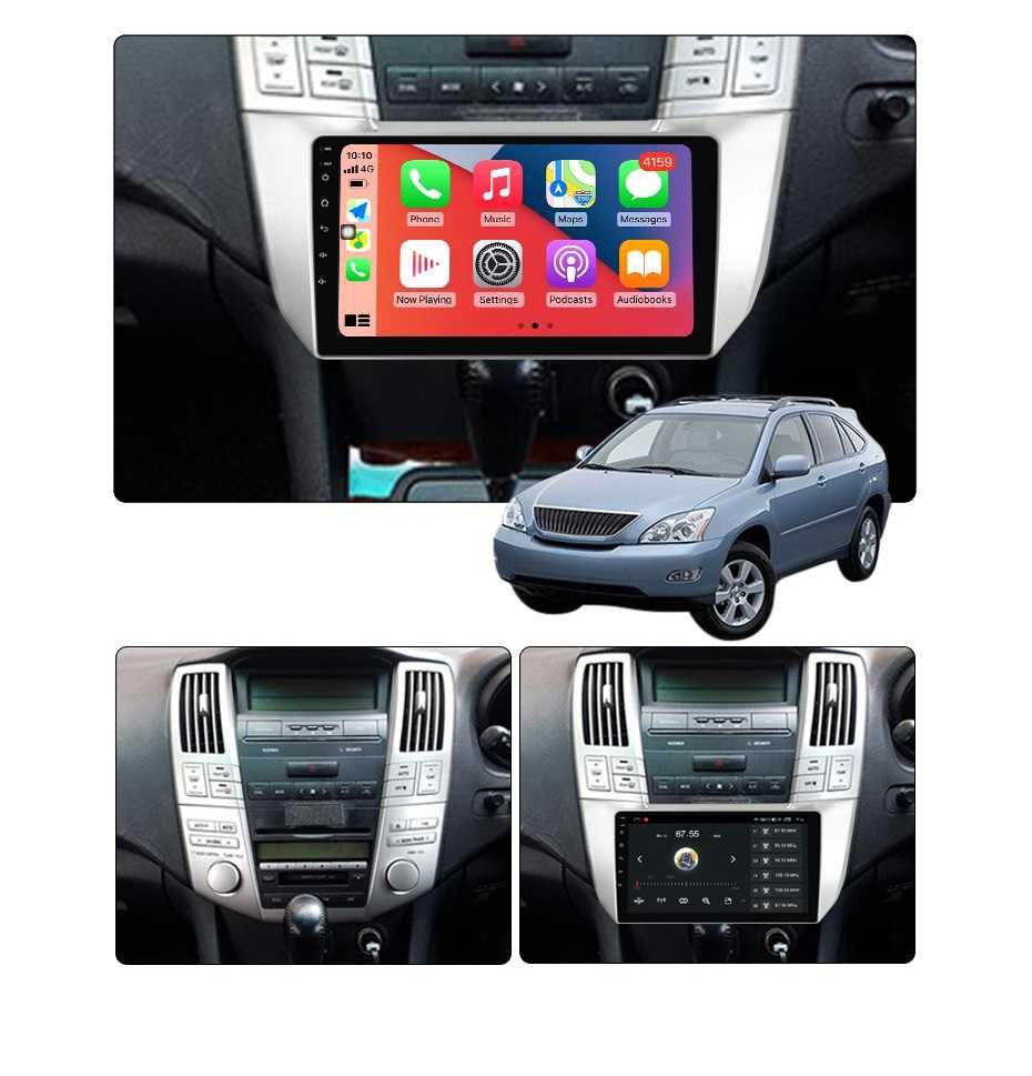 Navigatie Lexus RX300 RX330 RX350 RX400 din 2003 - 2009 Android Nou