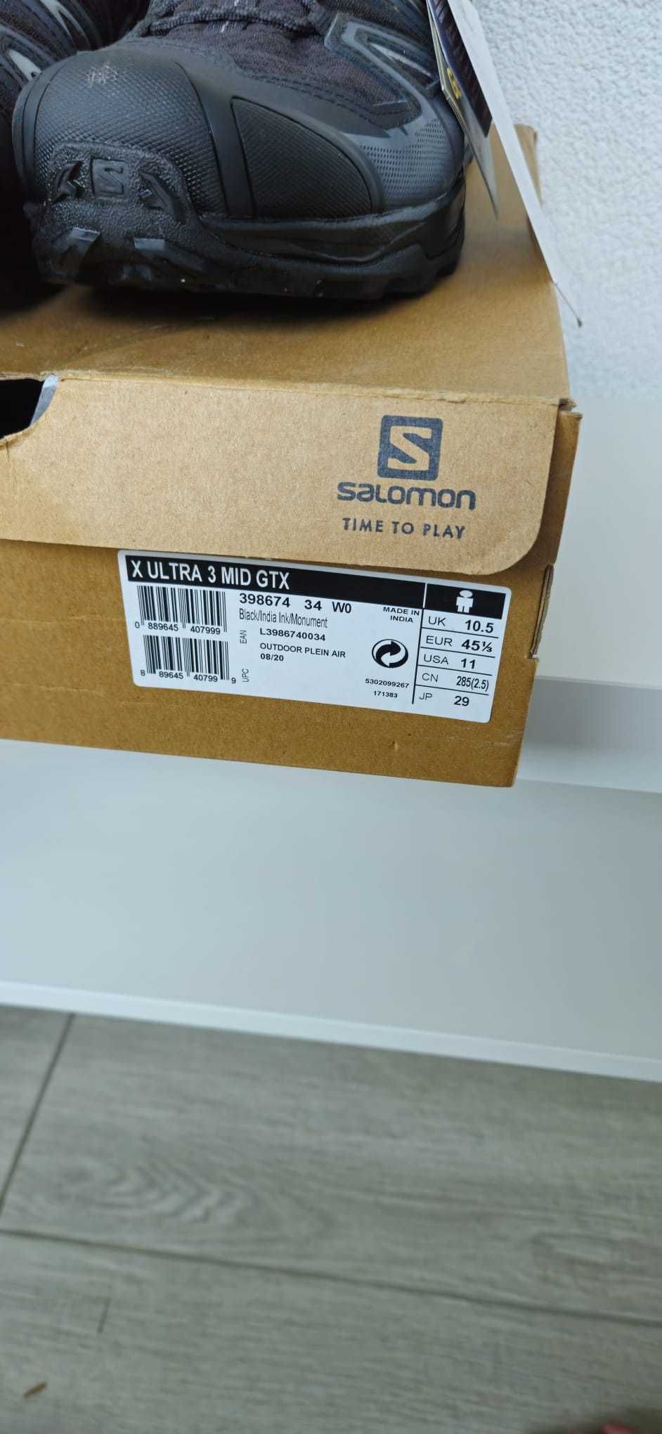 Semighete Drumetie Salomon X Ultra 3 Mid Gore-Tex Barbati 45 1/3