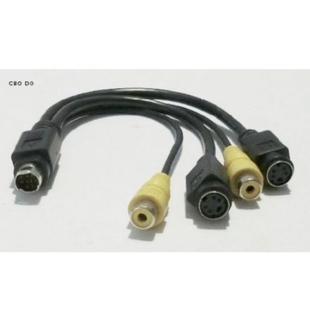 S-Video кабель mini DIN 9 pin M-2 4 pin F + 2RCA F