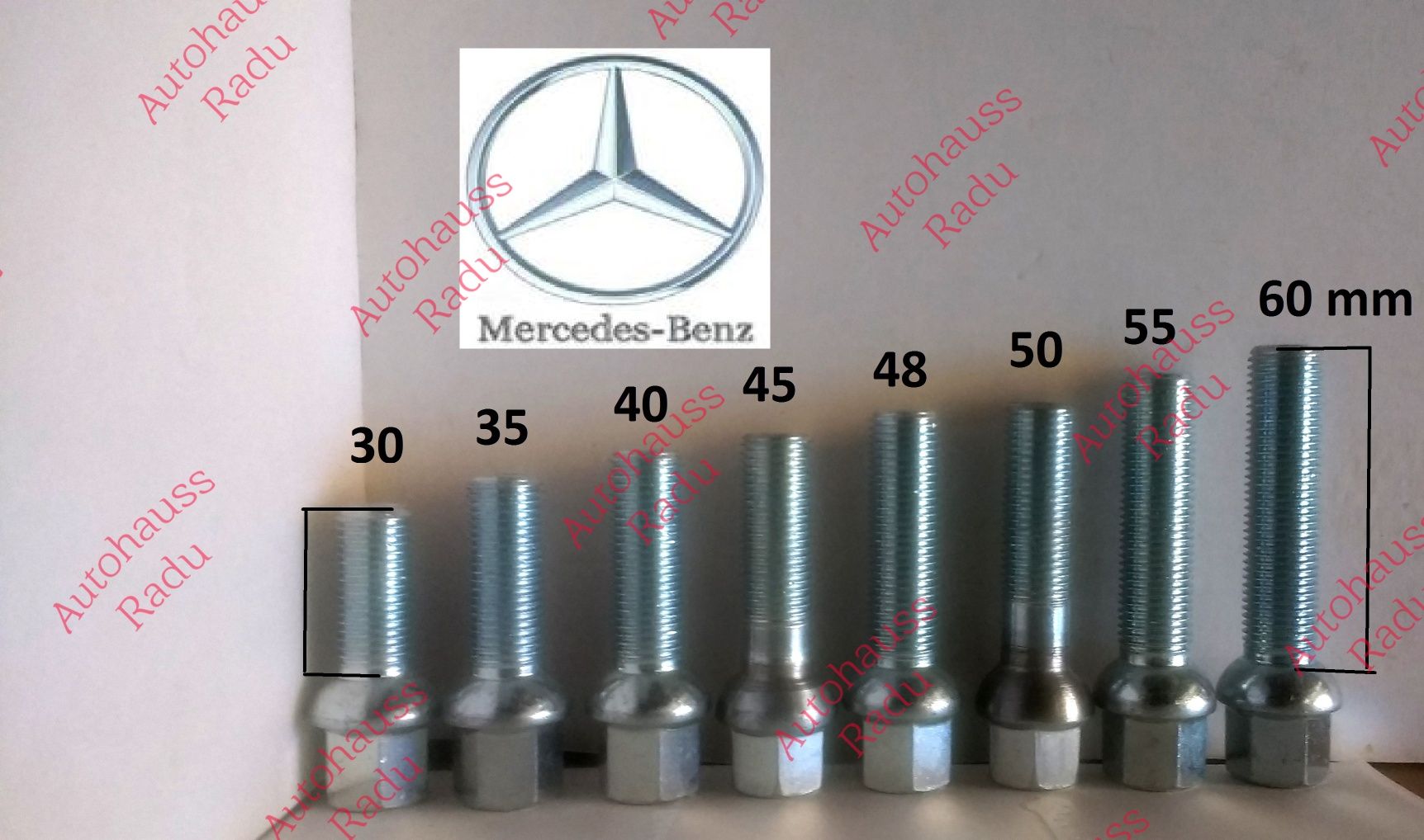 Prezoane Mercedes M12 cu filetul lung de pana la 63  mm