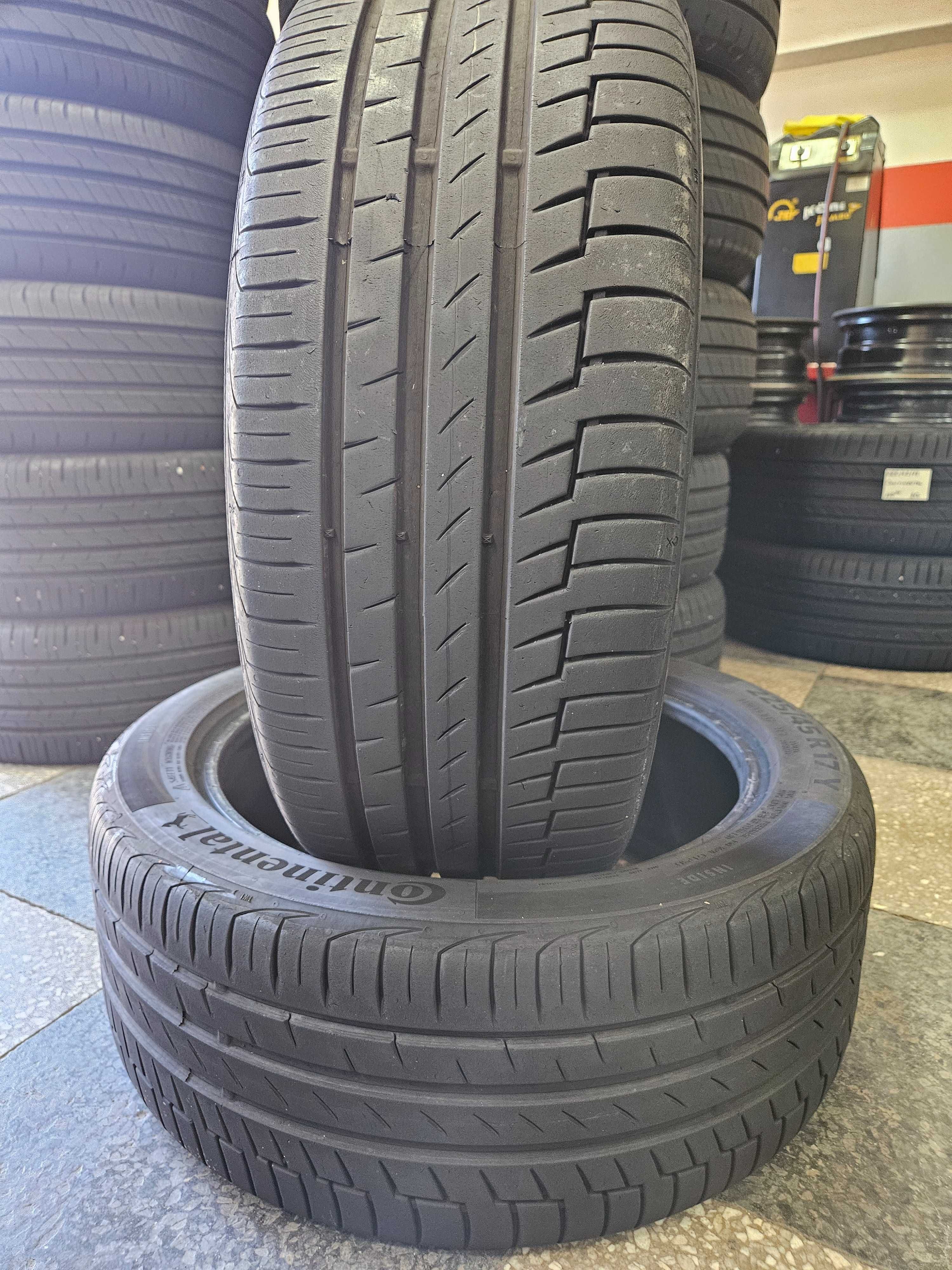 2бр 225/45/17 CONTINENTAL6 6,5мм грайфер дот:20г безплатен монтаж